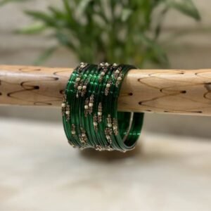 Saraswati Emerald Enchantment Bangles